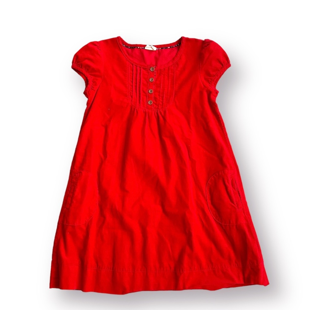 Mini Boden Red Corduroy Pocket Dress